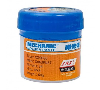 Паяльная паста MECHANIC XGSP80 Еxport sereis (60г)#2117586