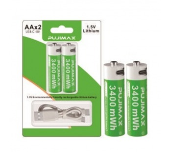 Аккумулятор Pujimax Li-ion AA (3400mWh) 2BL#2106343