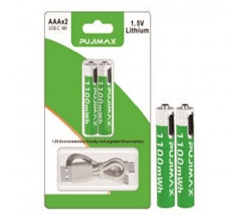 Аккумулятор Pujimax Li-ion AAA (1100mWh) 2BL#2106341
