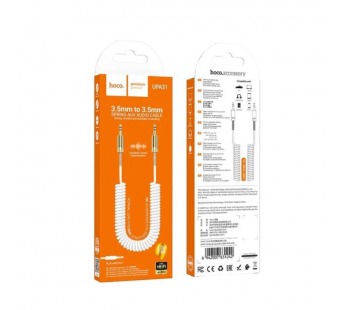 Кабель AUX HOCO UPA31 (1m/3m/текстиль) белый#2106469
