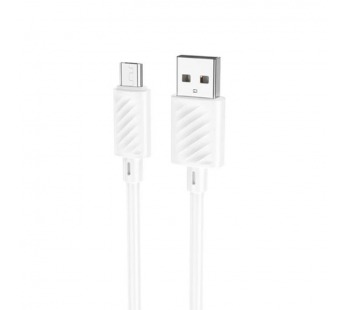 Кабель USB - Micro USB HOCO X88 (2.4A/2m) белый#2106471