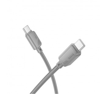 Кабель Type-C - Type-C HOCO X113 (60W/3A/1m/текстиль) серый#2117737