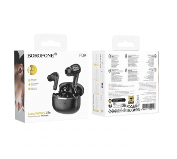 Беспроводные TWS наушники BOROFONE FQ9 Plus (6 ч/300 mAh) черные#2141288