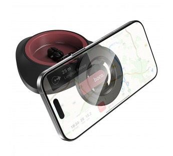 Держатель автомобильный Hoco H90 Tower magnetic (dashboard) (black and red) (241010)#2106511