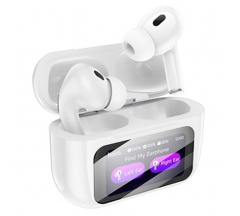 Беспроводные Bluetooth-наушники Hoco TWS EW72 Lite с экраном (white) (240180)#2106322