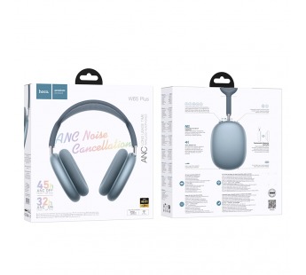 Накладные Bluetooth-наушники Hoco W65 Plus Happy ANC (blue)#2117236