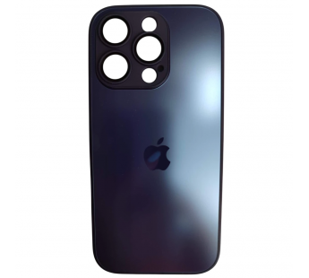 Чехол силикон-пластик iPhone 16 Pro стеклянный матовый с логотипом фиолетовый#2106109