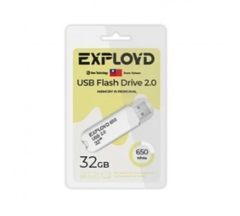 USB  32GB  Exployd  650  белый#2106275