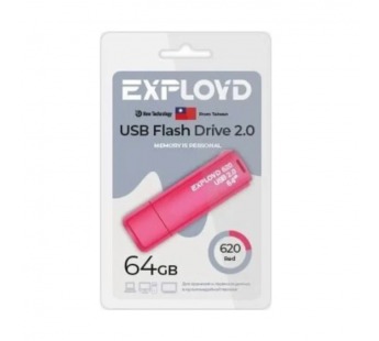 USB  64GB  Exployd  620  красный#2106370