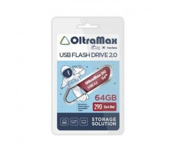 USB  64GB  OltraMax  290  темно красный#2106416