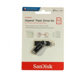 USB 3.0  64GB  SanDisk  Go iXpand  for iPhone and iPad (USB3.0/Lightning)#2106431