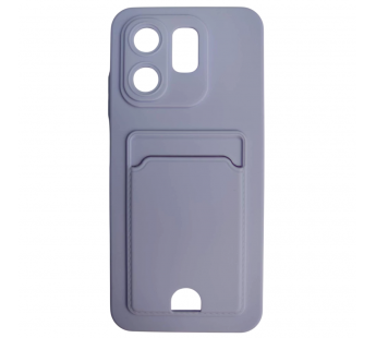 Чехол силиконовый Infinix Hot 50i/Smart 9 матовый цветной с визитницей сиреневый#2106153