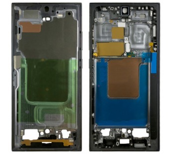Рамка дисплея для Samsung Galaxy S24 Ultra (S928B) Черный (возможен дефект ЛКП)#2137421