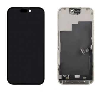 Дисплей для iPhone 15 Pro + тачскрин черный с рамкой 100% (REF)#2146543