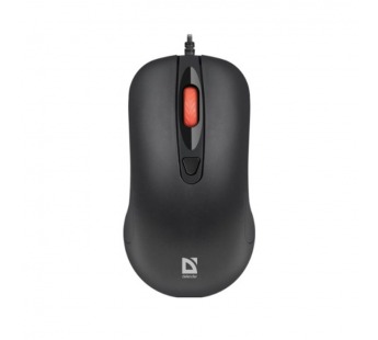 Мышь проводная DEFENDER Omega MB-522, 4кнопки,1000-1200dpi,1,8м, черный (1/40)#2107154