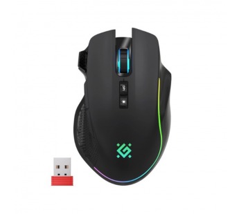 Беспроводная игровая мышь DEFENDER Immortal GM-421, 8D, 10000dpi, 3в1, 400mAh, RGB, черный (1/32)#2107194