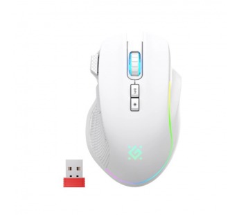 Беспроводная игровая мышь DEFENDER Immortal GM-421, 8D, 10000dpi, 3в1,400mAh, RGB, белый (1/32)#2107196