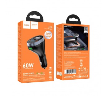 Автомобильный адаптер питания HOCO Z61A PD 60W 2C1A (черный)#2120458