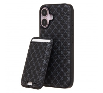 Чехол-накладка - SM022 SafeMag c картхолдером  для "Apple iPhone 16" (black) (240918)#2107439
