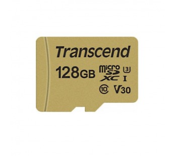 MicroSD  128GB  Transcend 500S UHS-I U1  + SD адаптер, MLC#2107049