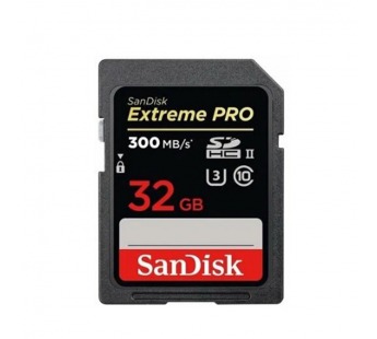 SDHC  32GB  Sandisk Class 10 Extreme Pro UHS-II, U3, V90 (300 Mb/s)#2107061