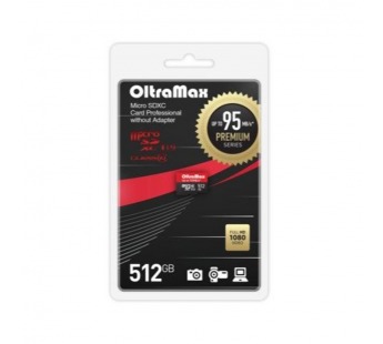 MicroSDXC  512GB  OltraMax Class 10 Premium UHS-I U3 (95 Mb/s) без адаптера#2107104