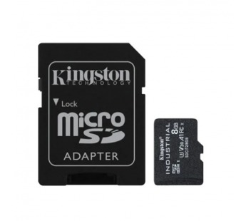 MicroSD  8GB  Kingston Class 10 Industrial Temp pSLC  A1 (100/80 Mb/s) + SD адаптер#2107111