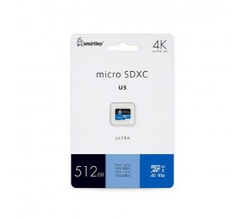 MicroSDXC  512GB  Smart Buy Сlass 10 Ultra UHS-I U3 V30 A2 (150/165 Mb/s) без адаптера#2107120