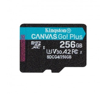 MicroSDXC  256GB  Kingston Class 10 Canvas Go Plus A2 U3 V30  (200 Mb/s) + SD адаптер#2117197