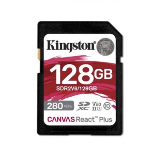SDXC  128GB  Kingston Class 10 Canvas React Plus UHS-II (280/100 Mb/s)#2107132