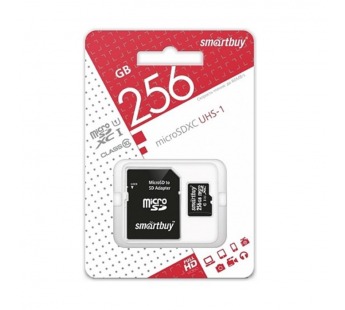 MicroSDXC  256GB  Smart Buy Class 10 UHS-I + SD адаптер#2107130