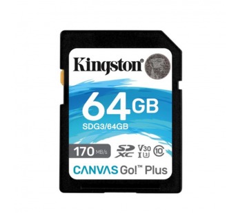 SDXC  64GB  Kingston Class 10 UHS-I U3 V30 Canvas Go Plus G4 200R V30#2107128