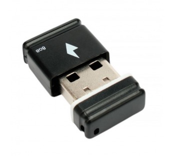 USB 2.0 Flash накопитель  8GB Gembird GFL-2.0-8mini, чёрный#2106834