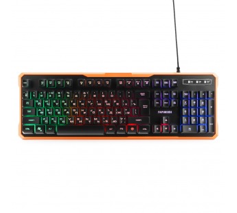 Клавиатура игровая "Гарнизон" GK-320G, полноразмерная, 104кл, 12Fn, MultiRainbow, 1.5м, черная#2138186