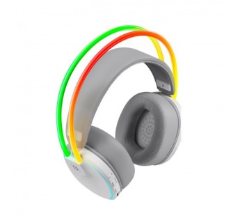 Гарнитура беспроводная игровая DEFENDER Tsunami, BT/2.4G, Bluetooth, RGB, белый(1/16)#2108106