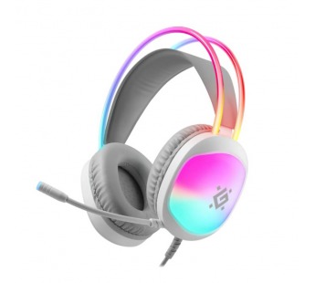 Гарнитура игровая DEFENDER Eclipse, RGB, провод 2 м, белый (1/16)#2133406