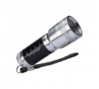 Фонарь КОСМОС ручной KOS109B 1Вт LED 3xAAА корпус алюминий ремешок, блистер (1/36/144)#2107265