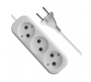 Удлинитель KRONUS 3 гнезда 7 метров 10А/2,2кВт без заземления ПВС 2х1,0 (NG-10-3-7) (1/25)#2107563