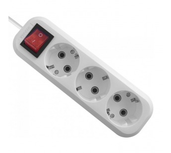 Удлинитель KRONUS 3 гнезда 1,5 метра 16А/3,5кВт с выключателем и заземлением ПВС 3х1,0 (GS-16-3-1,5) (1/40)#2107312