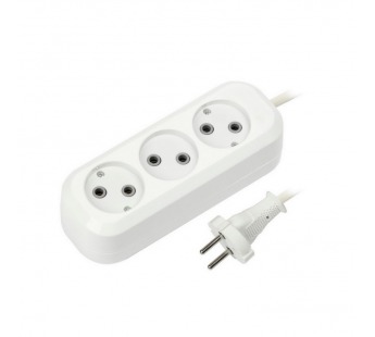 Удлинитель Smartbuy 3 гнезда 10 метров 10А/2,2кВт без заземления ПВС 2х1,0 (SBE-10-3-10-N) (1/30)#2107560