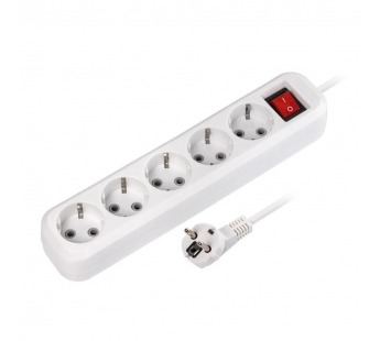 Удлинитель SMARTBUY 5 гнезд 5 м, 16А/3,5кВт с выкл. и заземлением ПВС 3х1,0 (1/30)#2107531