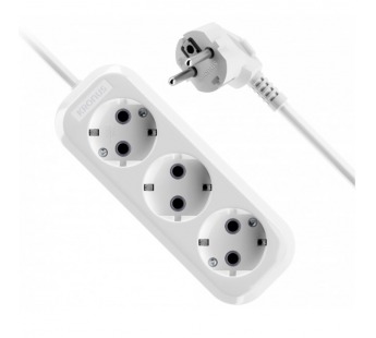 Удлинитель KRONUS 3 гнезда 10 метров 16А/3,5кВт с заземлением ПВС 3х1,0 (G-16-3-10) (1/20)#2107529