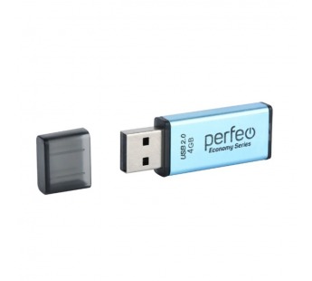 USB 2.0 Flash накопитель  4GB Perfeo E03 economy series, синий#2107524