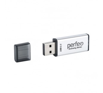 USB 2.0 Flash накопитель  8GB Perfeo E03 economy series, серебристая#2107520