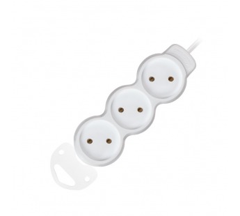 Удлинитель SMARTBUY 3 гнезда 1,5 метра 10А/2,2кВт без заземления ПВС 2х1,0 мм² (1/40)#2107493