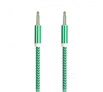 Кабель Smartbuy AUX 3.5-3.5 мм (M-M), 1 м, зеленый, нейлоновая оплетка, (A-35-35 green)/100#2107464