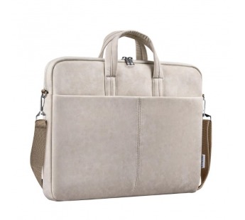 Сумка для ноутбука DEFENDER Solid 15.6" PU кожа, бежевый, карман (1/30)#2107462