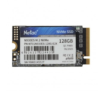 Внутренний SSD  Netac  128GB N930ES, PCIe x4, R/W - 970/635 MB/s, (M.2), 2280, TLC 3D NAND#2135170