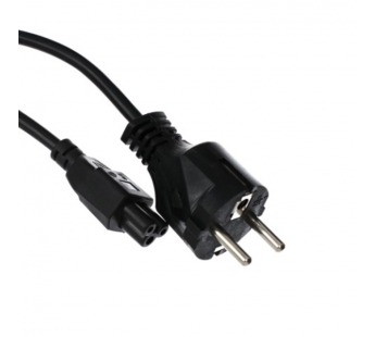 Кабель питания для ноутбуков 3-pin (прямая Евровилка) 220V 1,8m TELECOM <TP022-1.8-BK>(1/100)#2107961