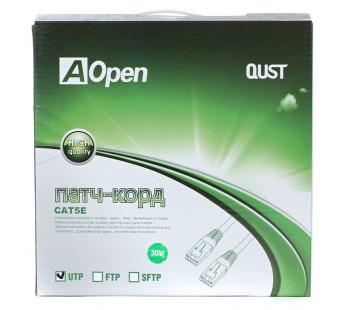 Патч-корд литой AOPEN/Qust UTP кат. 5е серый, 30м <ANP511_30M> (1/10)#2107745